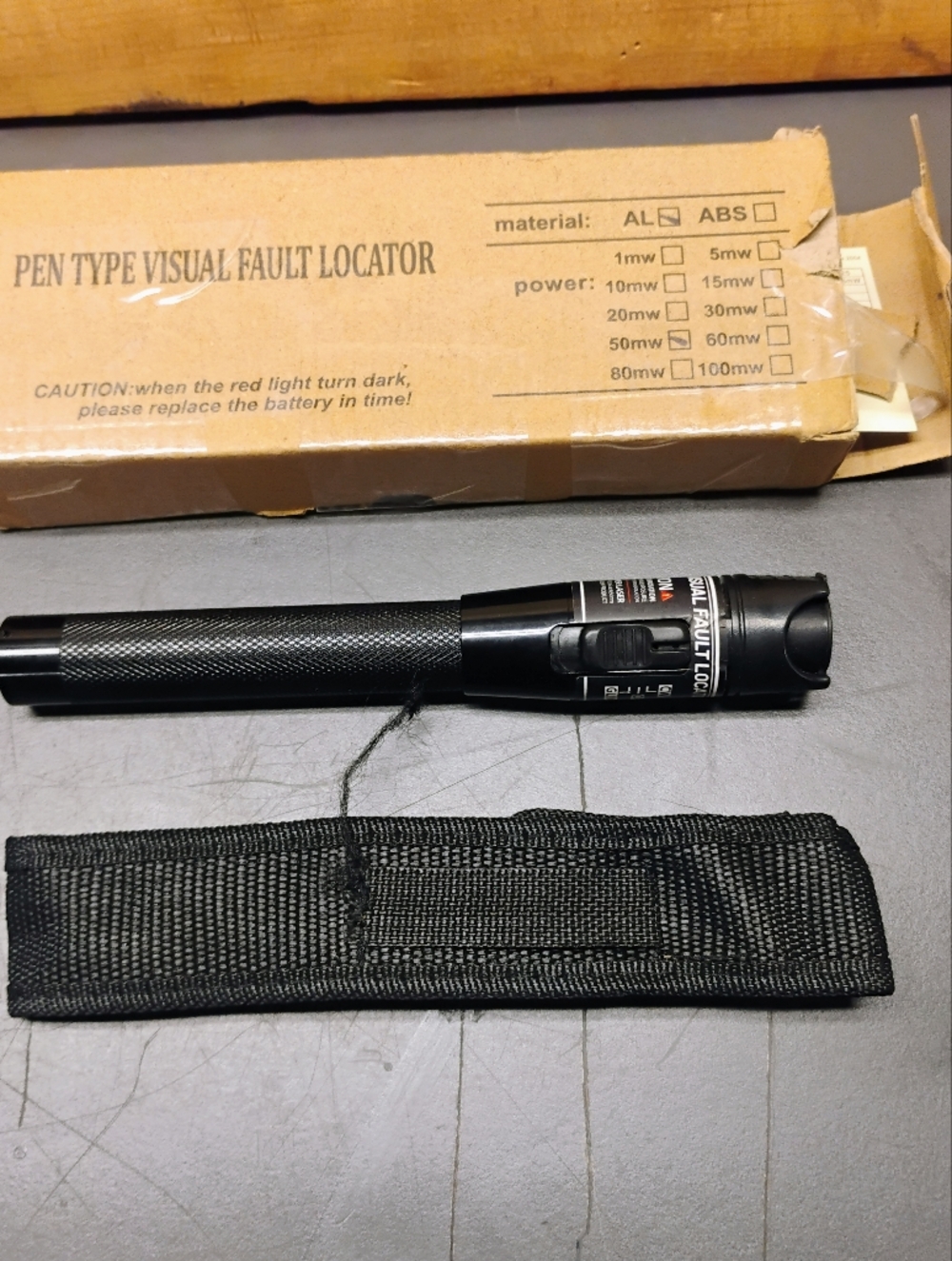 Source Unknown Black Pen Type Visual Fault Locator